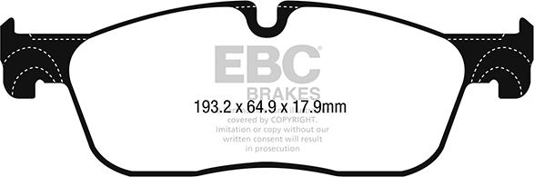 EBC Brakes DP22251 - Kit pastiglie freno, Freno a disco autozon.pro