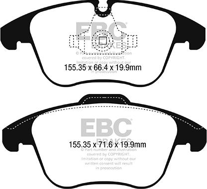 EBC Brakes DP22252 - Kit pastiglie freno, Freno a disco autozon.pro