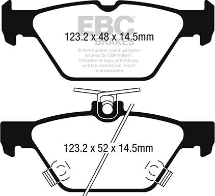 EBC Brakes DP22257 - Kit pastiglie freno, Freno a disco autozon.pro