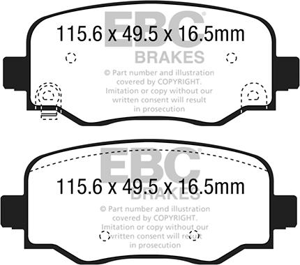 EBC Brakes DPX2237 - Kit pastiglie freno, Freno a disco autozon.pro