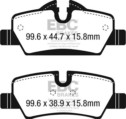 EBC Brakes DP22228 - Kit pastiglie freno, Freno a disco autozon.pro