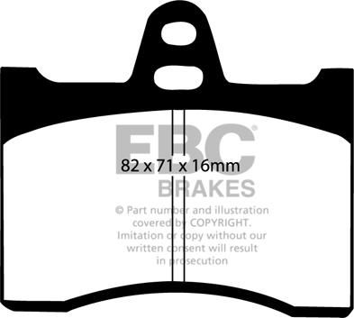 EBC Brakes DP227 - Kit pastiglie freno, Freno a disco autozon.pro