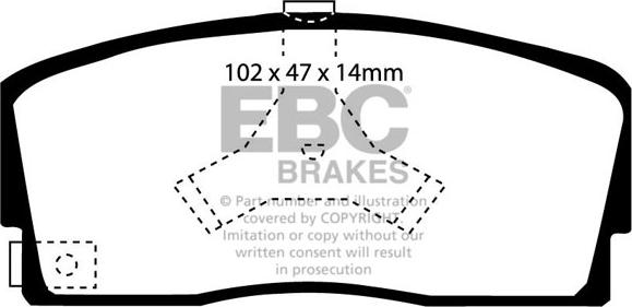 EBC Brakes DP2765 - Kit pastiglie freno, Freno a disco autozon.pro