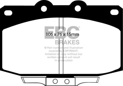 EBC Brakes DP2763 - Kit pastiglie freno, Freno a disco autozon.pro