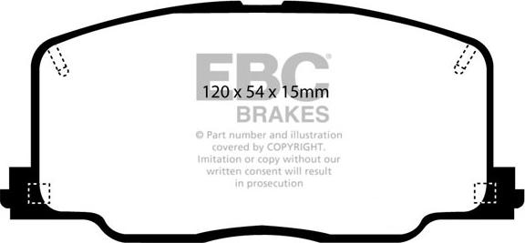 EBC Brakes DP2725 - Kit pastiglie freno, Freno a disco autozon.pro