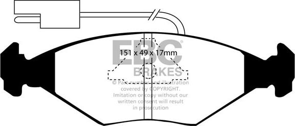 EBC Brakes DP704 - Kit pastiglie freno, Freno a disco autozon.pro