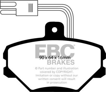 EBC Brakes DP718/2 - Kit pastiglie freno, Freno a disco autozon.pro