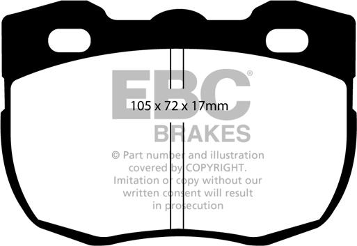 EBC Brakes DP713 - Kit pastiglie freno, Freno a disco autozon.pro