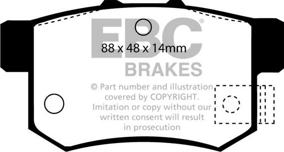 EBC Brakes DP781 - Kit pastiglie freno, Freno a disco autozon.pro