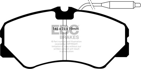 EBC Brakes DP735 - Kit pastiglie freno, Freno a disco autozon.pro