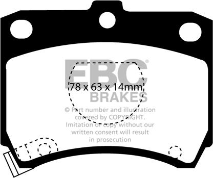 EBC Brakes DP737 - Kit pastiglie freno, Freno a disco autozon.pro