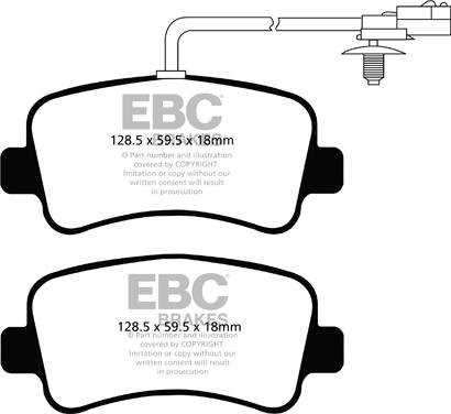 EBC Brakes DPX2084 - Kit pastiglie freno, Freno a disco autozon.pro