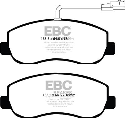 EBC Brakes DPX2083 - Kit pastiglie freno, Freno a disco autozon.pro