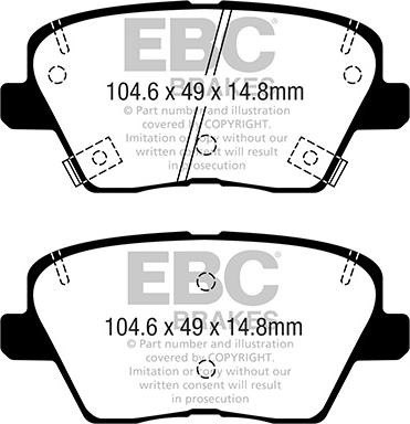 EBC Brakes DPX2363 - Kit pastiglie freno, Freno a disco autozon.pro