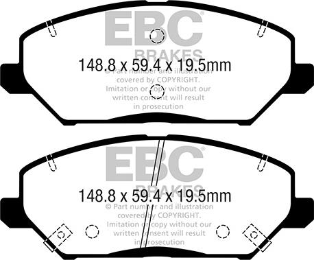 EBC Brakes DPX2362 - Kit pastiglie freno, Freno a disco autozon.pro