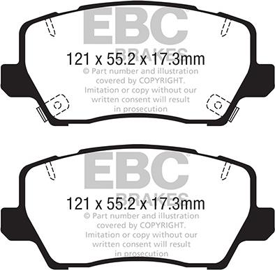 EBC Brakes DPX2367 - Kit pastiglie freno, Freno a disco autozon.pro