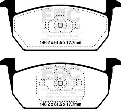 EBC Brakes DPX2374 - Kit pastiglie freno, Freno a disco autozon.pro