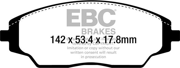 EBC Brakes DPX2294 - Kit pastiglie freno, Freno a disco autozon.pro