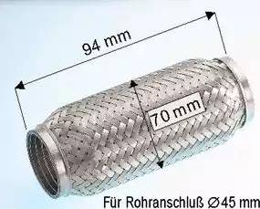 Eberspächer 99.001.79 - Flessibile, Impianto gas scarico autozon.pro