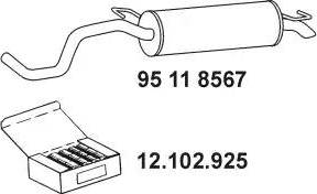 Eberspächer 95 11 8567 - Silenziatore posteriore autozon.pro