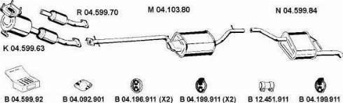 Eberspächer 042080 - Impianto gas scarico autozon.pro