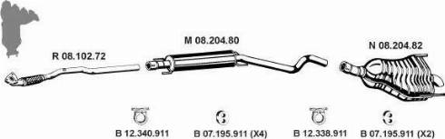 Eberspächer 082580 - Impianto gas scarico autozon.pro