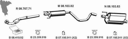 Eberspächer 082670 - Impianto gas scarico autozon.pro