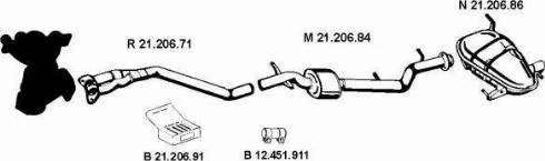 Eberspächer 212058 - Impianto gas scarico autozon.pro