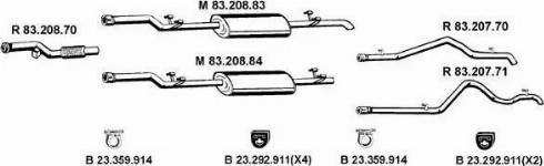 Eberspächer 232483 - Impianto gas scarico autozon.pro