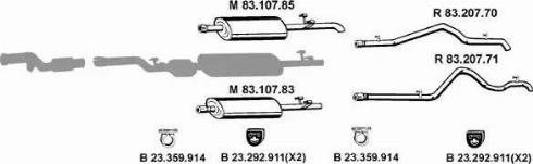 Eberspächer 232482 - Impianto gas scarico autozon.pro