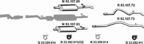 Eberspächer 232473 - Impianto gas scarico autozon.pro