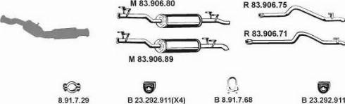 Eberspächer 232619 - Impianto gas scarico autozon.pro