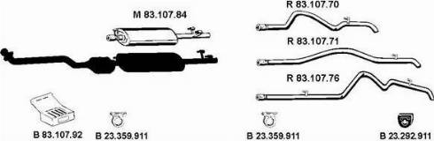 Eberspächer 232351 - Impianto gas scarico autozon.pro