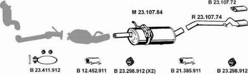 Eberspächer 232388 - Impianto gas scarico autozon.pro