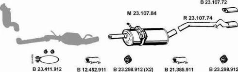 Eberspächer 232387 - Impianto gas scarico autozon.pro