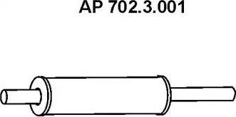 Eberspächer 702.3.001 - Silenziatore anteriore autozon.pro