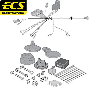 ECS AU056D1U - Kit elettrico, Gancio traino autozon.pro