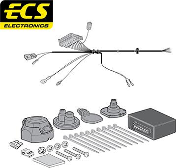 ECS AU060B1U - Kit elettrico, Gancio traino autozon.pro