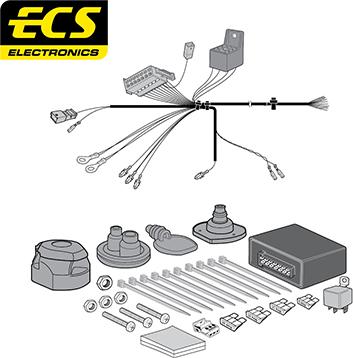 ECS AU060D1U - Kit elettrico, Gancio traino autozon.pro