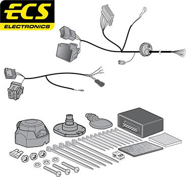 ECS AU06807MU - Kit elettrico, Gancio traino autozon.pro