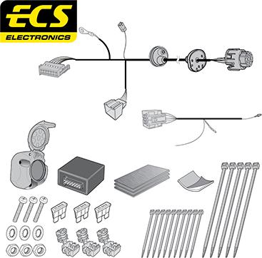 ECS AU06707U - Kit elettrico, Gancio traino autozon.pro