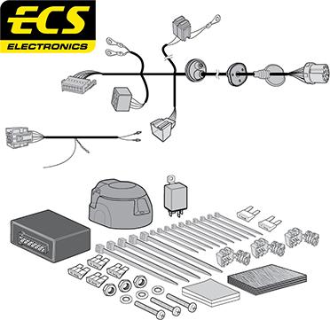 ECS AU06713U - Kit elettrico, Gancio traino autozon.pro