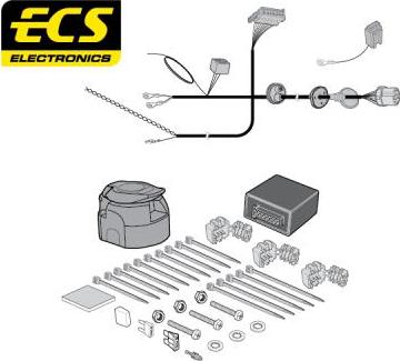 ECS AU07513MU - Kit elettrico, Gancio traino autozon.pro