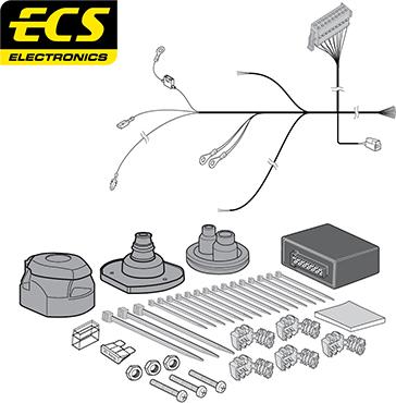 ECS BW019D1U - Kit elettrico, Gancio traino autozon.pro