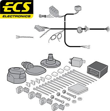 ECS BW03113U - Kit elettrico, Gancio traino autozon.pro