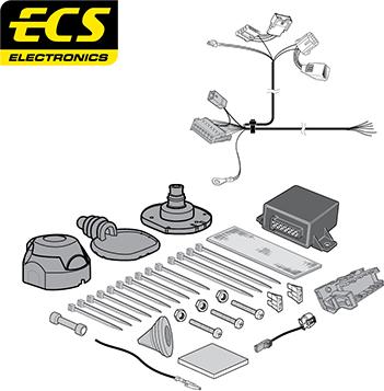 ECS CT050B1U - Kit elettrico, Gancio traino autozon.pro