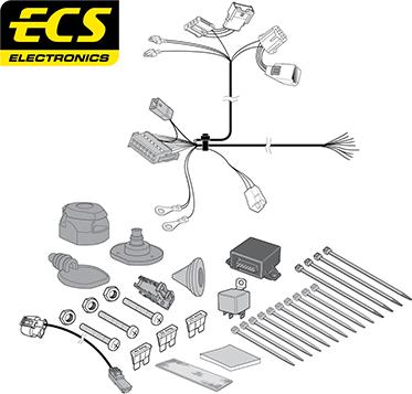 ECS CT050D1U - Kit elettrico, Gancio traino autozon.pro