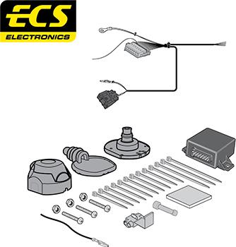 ECS CT052B1U - Kit elettrico, Gancio traino autozon.pro