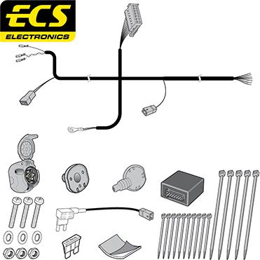 ECS CT06107MU - Kit elettrico, Gancio traino autozon.pro