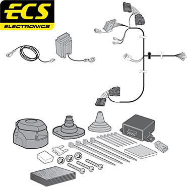 ECS DA014DLU - Kit elettrico, Gancio traino autozon.pro